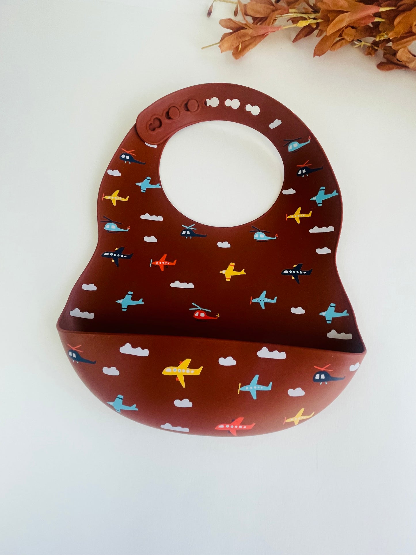 Baby / Toddler Silicone Patterned Bib Weaning Set (Airplain)