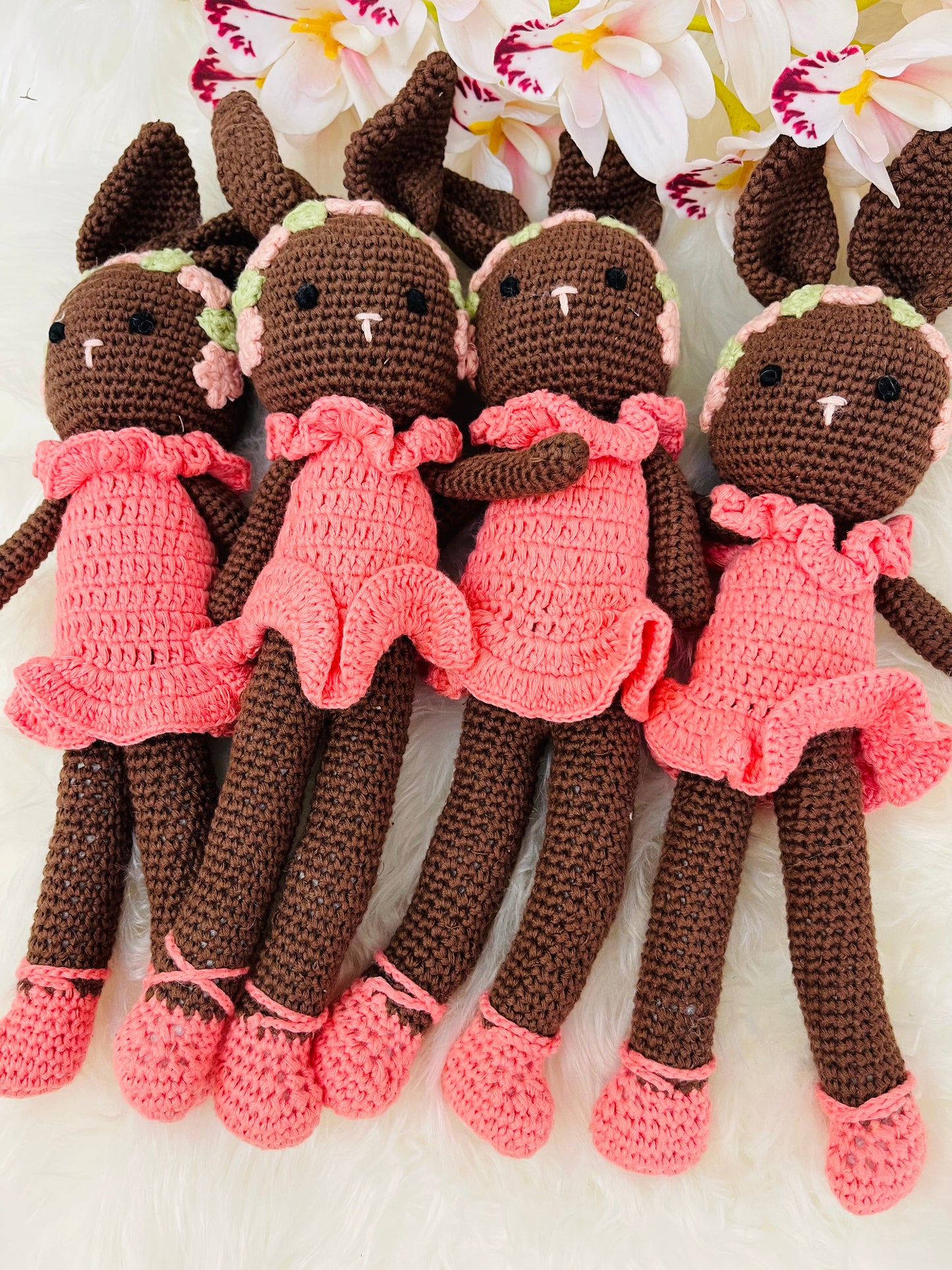 Rattle Knitted Crochet Plush Dolls,