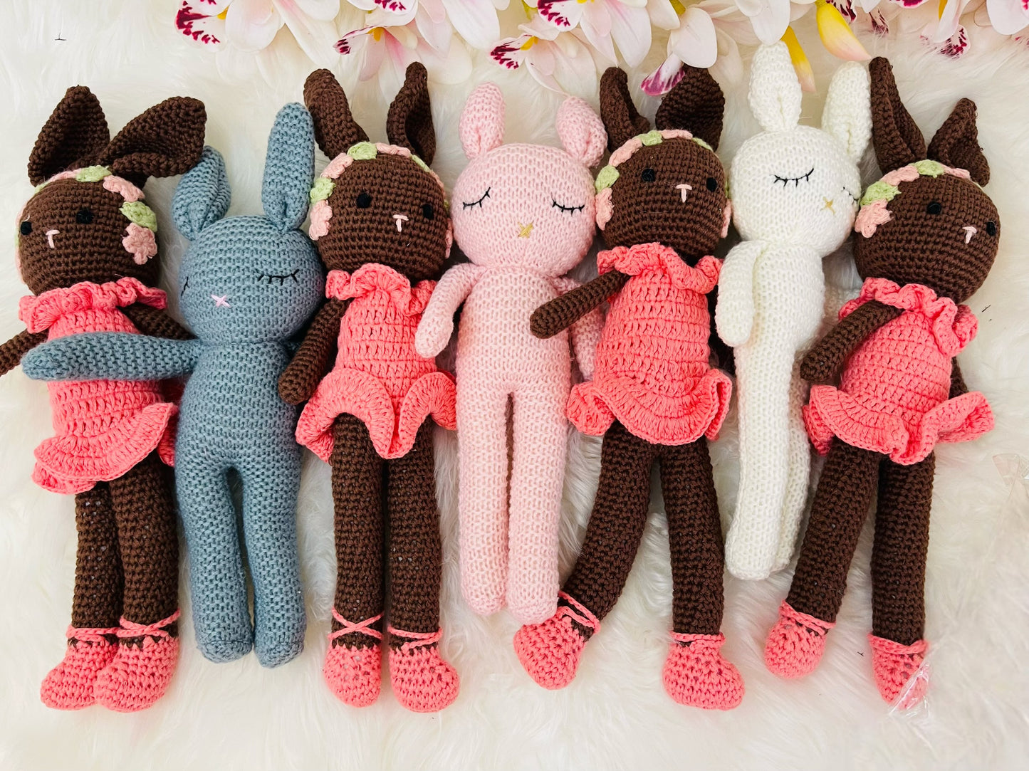 Rattle Knitted Crochet Plush Dolls,