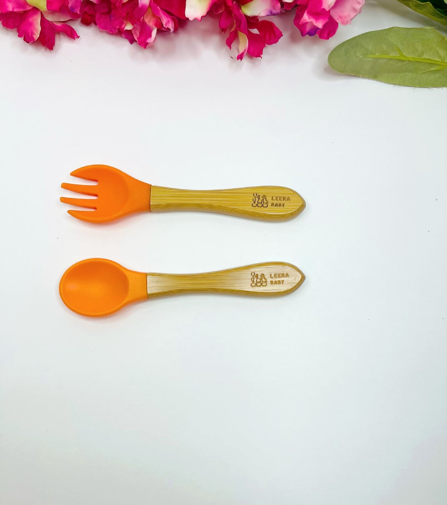 Animal Bear Bamboo Suction Plate, + Spoon + Fork